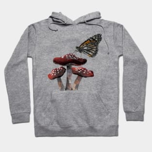 Monarch Butterfly & Mushrooms | Cottagecore | Dark Academia Gift Hoodie